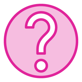 Pink question mark